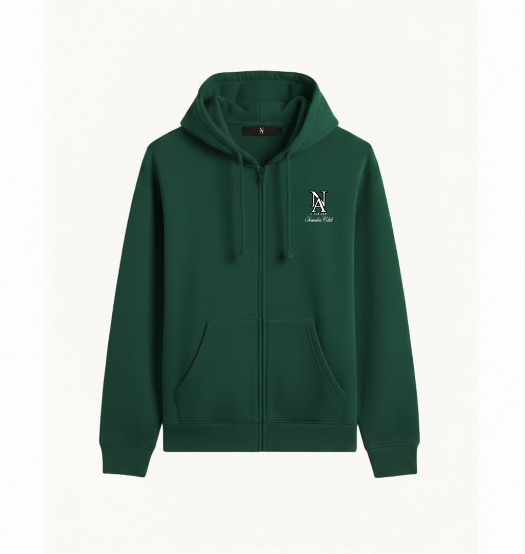 „Forest Green Hoodie mit NA Monogramm von Niklo Auri.“