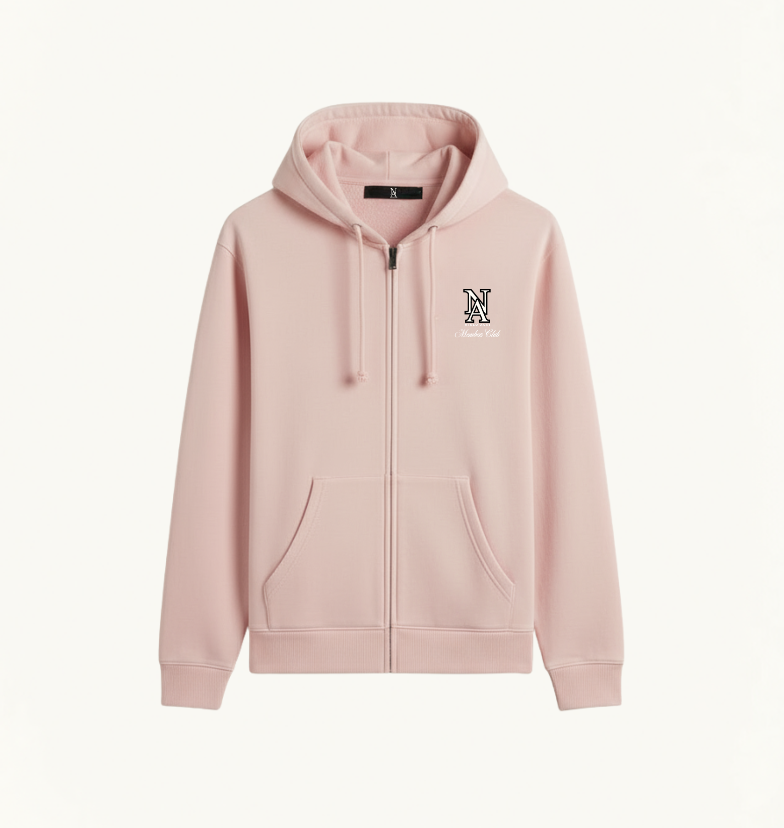 „Blush Rose Hoodie mit NA Monogramm – Niklo Auri.“